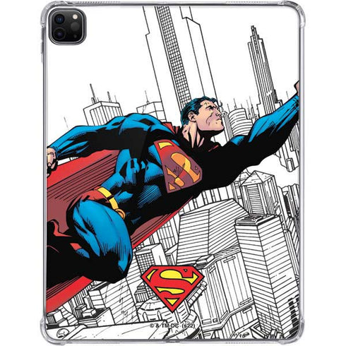 DC Comics Superman Super Speed Flying Over City iPad Pro 11in (2024) Clear Case