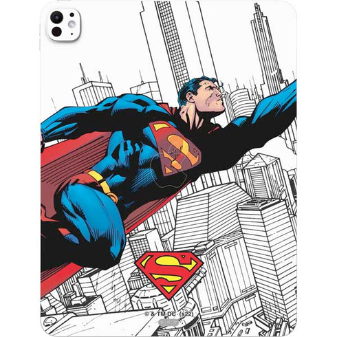 DC Comics Superman Super Speed Flying Over City iPad Pro 13in M4 (2024) Skin