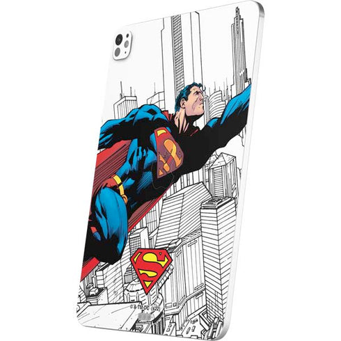 DC Comics Superman Super Speed Flying Over City iPad Pro 13in M4 (2024) Skin