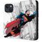 DC Comics Superman Super Speed Flying Over City iPhone 15 Plus Folio Case