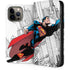 DC Comics Superman Super Speed Flying Over City iPhone 15 Pro Max Folio Case