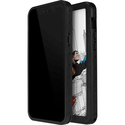 DC Comics Superman Super Speed Flying Over City iPhone 15 Pro Waterproof Case