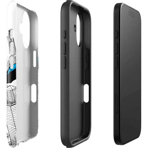 DC Comics Superman Super Speed Flying Over City iPhone 16 Plus Impact Case