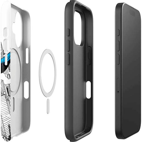 DC Comics Superman Super Speed Flying Over City iPhone 16 Plus Magsafe Impact Case