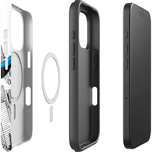 DC Comics Superman Super Speed Flying Over City iPhone 16 Pro Magsafe Impact Case