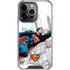 DC Comics Superman Super Speed Flying Over City iPhone 16 Pro Max Clear Case
