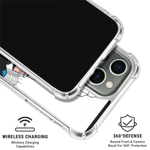 DC Comics Superman Super Speed Flying Over City iPhone 16 Pro Max Clear Case