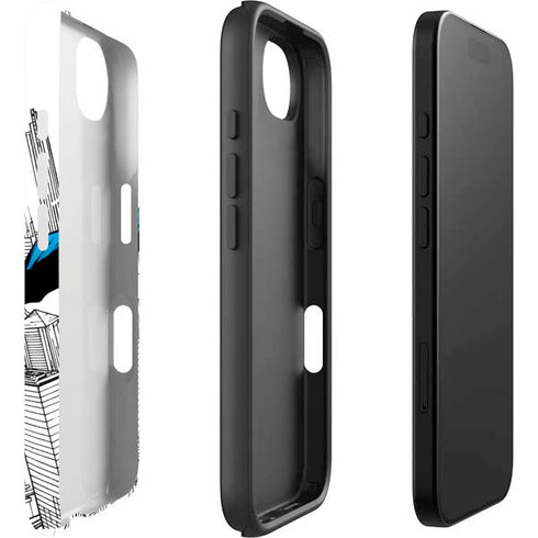 DC Comics Superman Super Speed Flying Over City iPhone 16e Impact Case