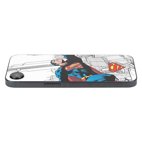 DC Comics Superman Super Speed Flying Over City iPhone 16e Skin
