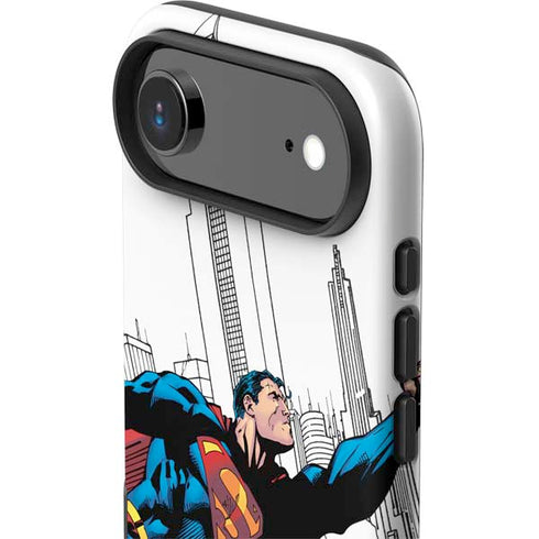 DC Comics Superman Super Speed Flying Over City iPhone 17 Air Impact Case