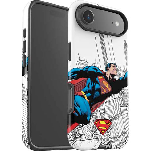 DC Comics Superman Super Speed Flying Over City iPhone 17 Air Impact Case