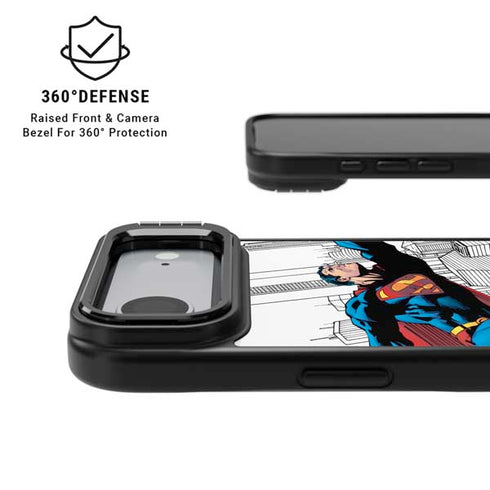 DC Comics Superman Super Speed Flying Over City iPhone 17 Air Kickstand Case