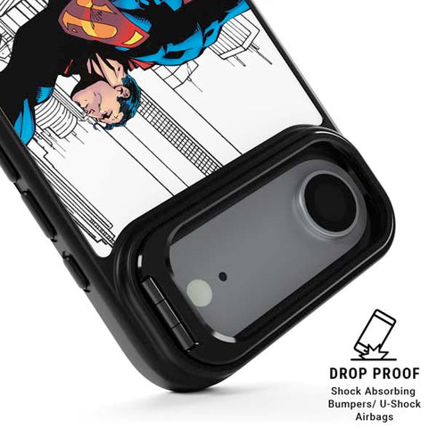 DC Comics Superman Super Speed Flying Over City iPhone 17 Air Kickstand Case