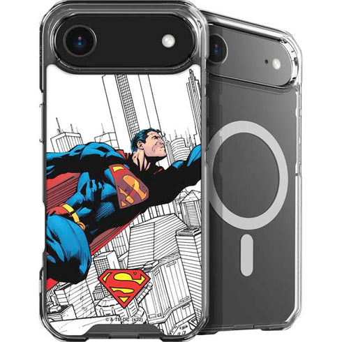 DC Comics Superman Super Speed Flying Over City iPhone 17 Air MagSafe Case