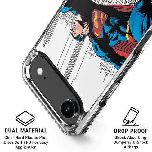 DC Comics Superman Super Speed Flying Over City iPhone 17 Air MagSafe Case