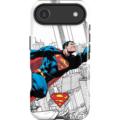 DC Comics Superman Super Speed Flying Over City iPhone 17 Air Magsafe Impact Case