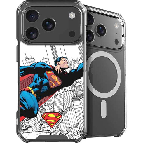 DC Comics Superman Super Speed Flying Over City iPhone 17 Pro Max MagSafe Case