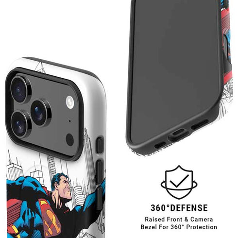 DC Comics Superman Super Speed Flying Over City iPhone 17 Pro Max Magsafe Impact Case