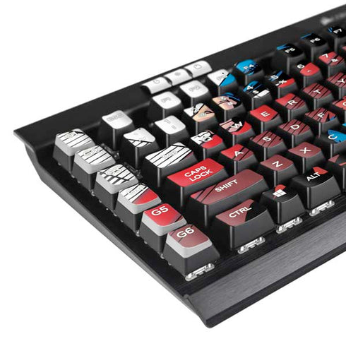 DC Comics Superman Super Speed Flying Over City K95 RGB PLATINUM Mechanical Gaming Keyboard Skin