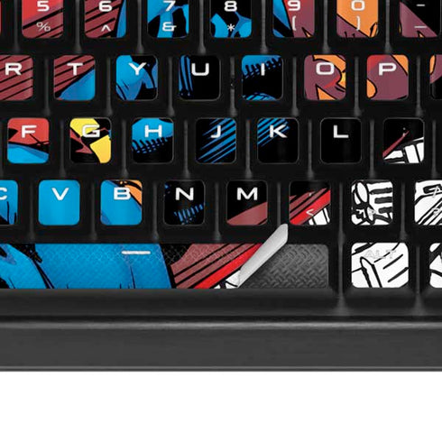 DC Comics Superman Super Speed Flying Over City K95 RGB PLATINUM Mechanical Gaming Keyboard Skin