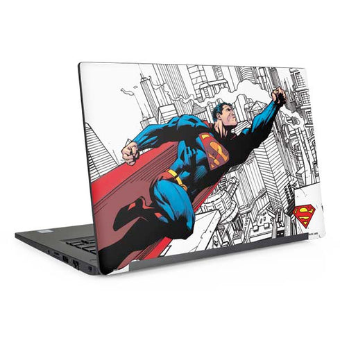 DC Comics Superman Super Speed Flying Over City Dell Latitude Skin