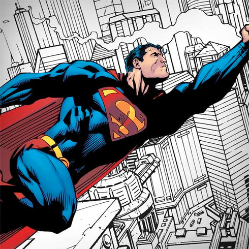 DC Comics Superman Super Speed Flying Over City Dell Latitude Skin
