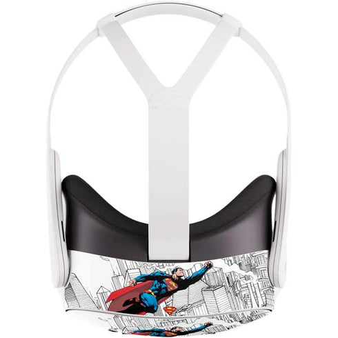 DC Comics Superman Super Speed Flying Over City Meta Quest 3S Skin
