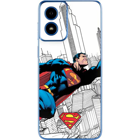 DC Comics Superman Super Speed Flying Over City Moto G Play 4G (2024) Skin