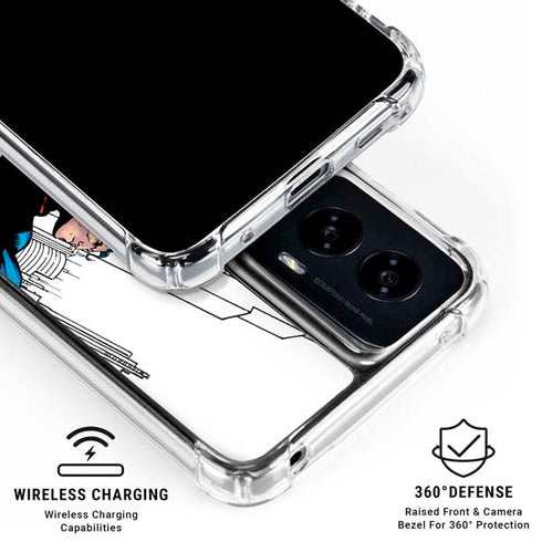 DC Comics Superman Super Speed Flying Over City Moto G Power 5G (2024) Clear Case