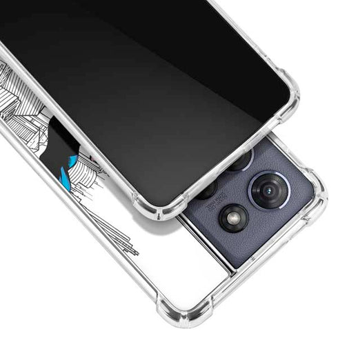 DC Comics Superman Super Speed Flying Over City Moto G Stylus 5G (2025) Clear Case