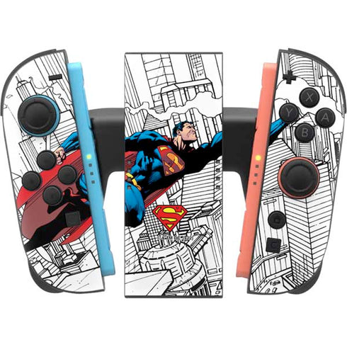 DC Comics Superman Super Speed Flying Over City Nintendo Switch 2 (2025) Joy-Con Controller Skin