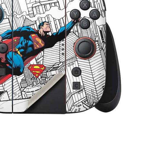 DC Comics Superman Super Speed Flying Over City Nintendo Switch 2 (2025) Joy-Con Controller Skin