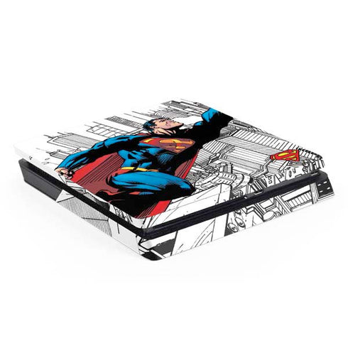 DC Comics Superman Super Speed Flying Over City PlayStation PS4 Skins