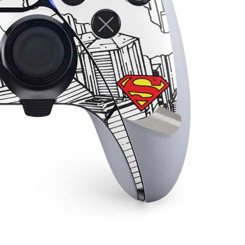 DC Comics Superman Super Speed Flying Over City PS5 DualSense Edge Pro Controller Skin
