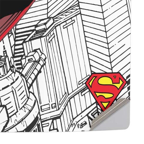 DC Comics Superman Super Speed Flying Over City PS5 Pro Console Skin