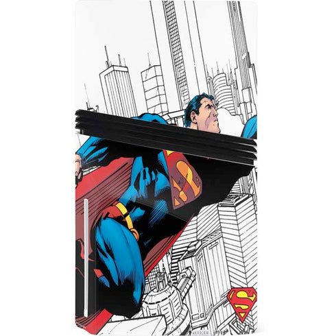 DC Comics Superman Super Speed Flying Over City PS5 Pro Disk Bundle Skin