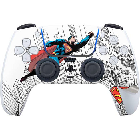 DC Comics Superman Super Speed Flying Over City PS5 Pro Disk Bundle Skin