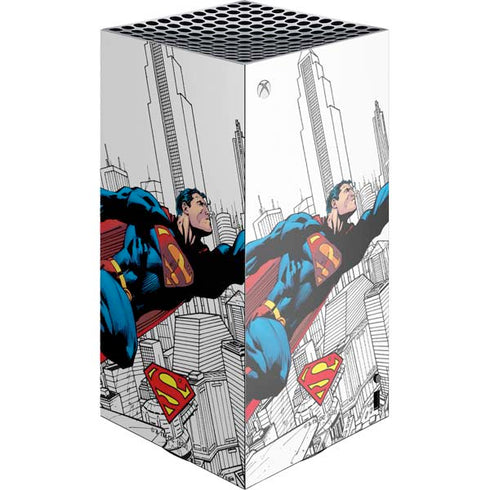 DC Comics Superman Super Speed Flying Over City XBox Series X Digital Edition Console Skin