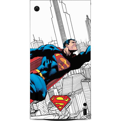 DC Comics Superman Super Speed Flying Over City XBox Series X Digital Edition Console Skin