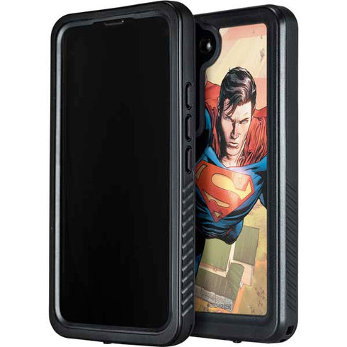 DC Comics Superman Flying Pose Action Comics #957 Art by Patch Zircher Galaxy S24 Plus Waterproof Case
