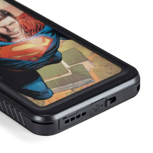 DC Comics Superman Flying Pose Action Comics #957 Art by Patch Zircher Galaxy S24 Plus Waterproof Case