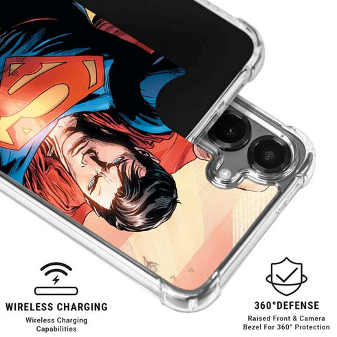 DC Comics Superman Flying Pose Action Comics #957 Art by Patch Zircher Galaxy S26 Clear Case