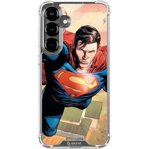 DC Comics Superman Flying Pose Action Comics #957 Art by Patch Zircher Galaxy S26 Plus Clear Case