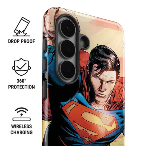 DC Comics Superman Flying Pose Action Comics #957 Art by Patch Zircher Galaxy S26 Plus Impact Case