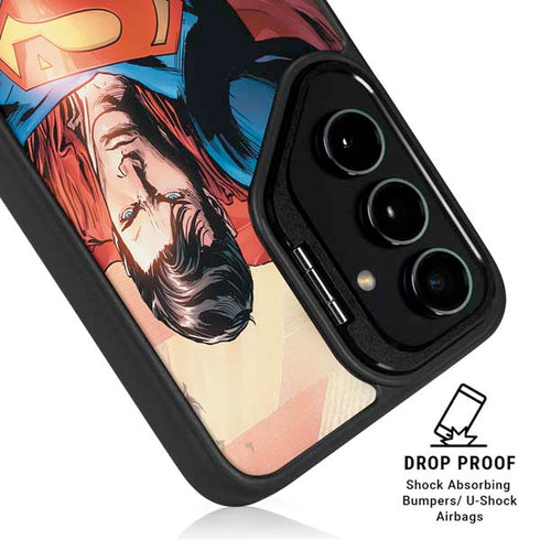 DC Comics Superman Flying Pose Action Comics #957 Art by Patch Zircher Galaxy S26 Plus Kickstand Case