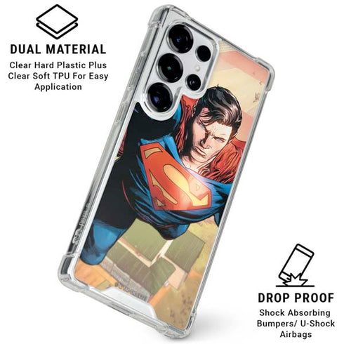 DC Comics Superman Flying Pose Action Comics #957 Art by Patch Zircher Galaxy S26 Ultra Clear Case
