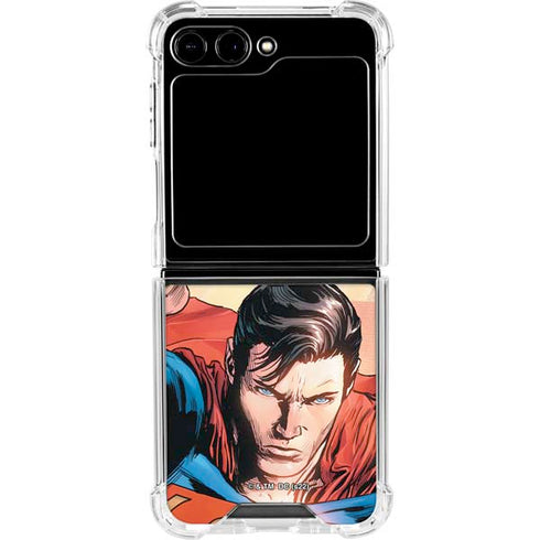 DC Comics Superman Flying Pose Action Comics #957 Art by Patch Zircher Galaxy Z Flip6 Clear Case