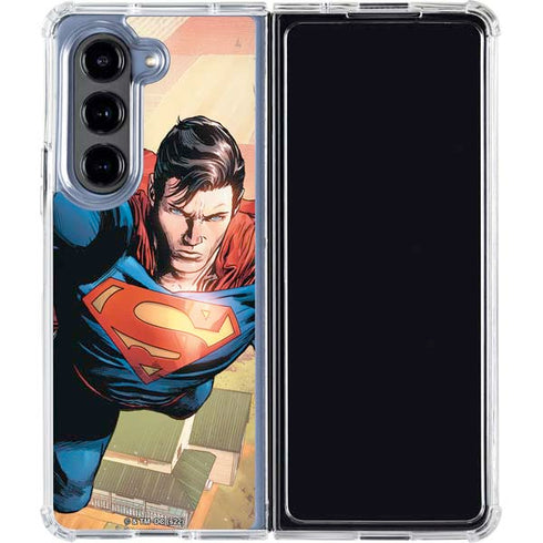 DC Comics Superman Flying Pose Action Comics #957 Art by Patch Zircher Galaxy Z Fold5 5G Clear Case