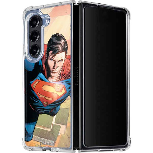 DC Comics Superman Flying Pose Action Comics #957 Art by Patch Zircher Galaxy Z Fold5 5G Clear Case