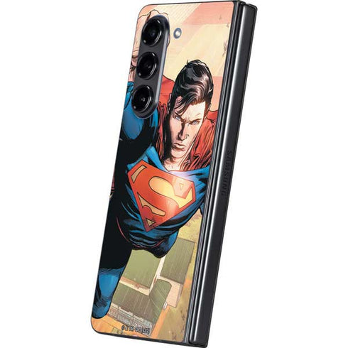 DC Comics Superman Flying Pose Action Comics #957 Art by Patch Zircher Galaxy Z Fold5 5G Skin